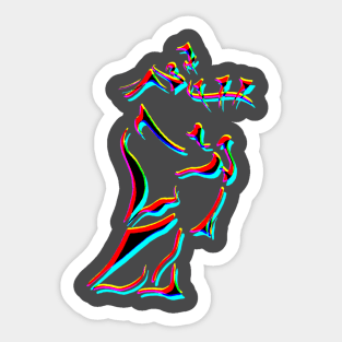 Psychedelic Bagpiper Sticker